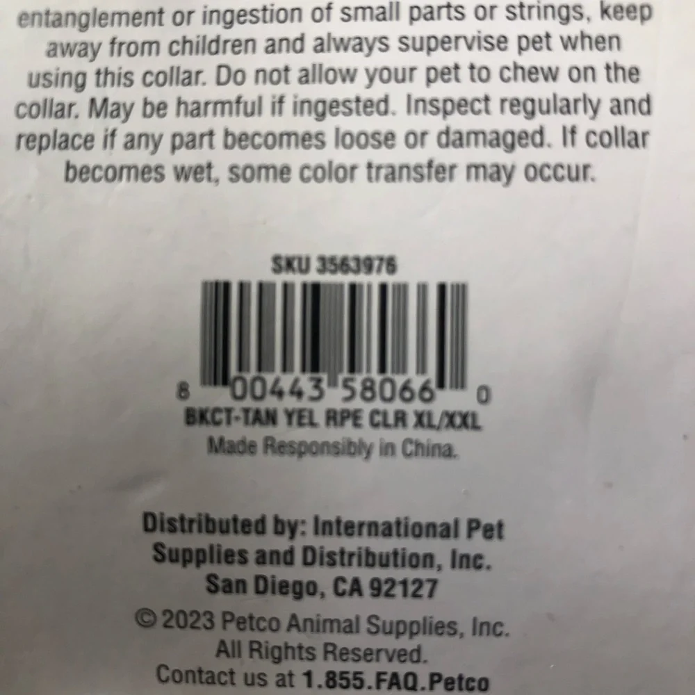 Backcountry Petco rope collar XL/XXL